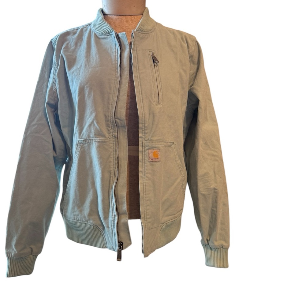 Carhartt Women's Bomber Jacket Light Blue Sz M - Picture 2 of 11